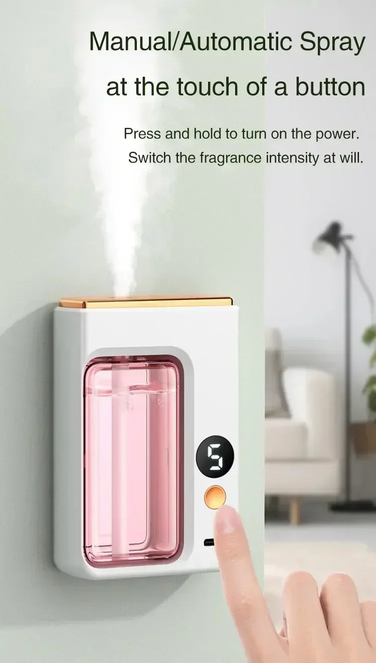 NEW Diffuser Aromatherapy Machine,Wireless Wall Hanging Portable Automatic Fragrance Spray Bathroom Toilet Deodorization
