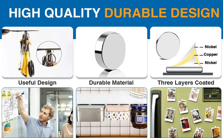 Super Powerful Magnets Strong Disc Magnets for Fridge, DIY, Building, Scientific, Craft, Education, 5x2 8x2 10x2 10x3