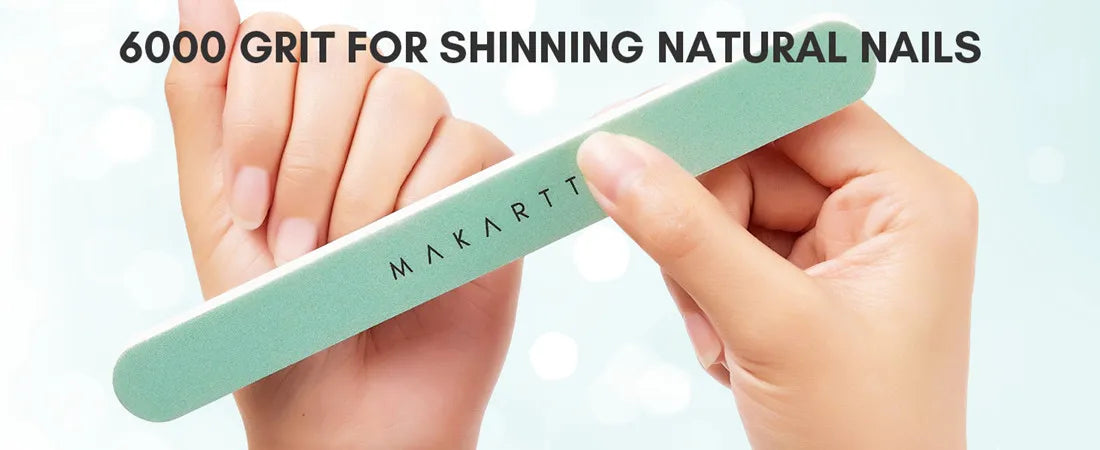 Makartt Fine Nail Buffer Block Shiny Nails Sponge 10PCS Natural Nail Polisher for Natural Nails Nail File 400 and 6000 Grit