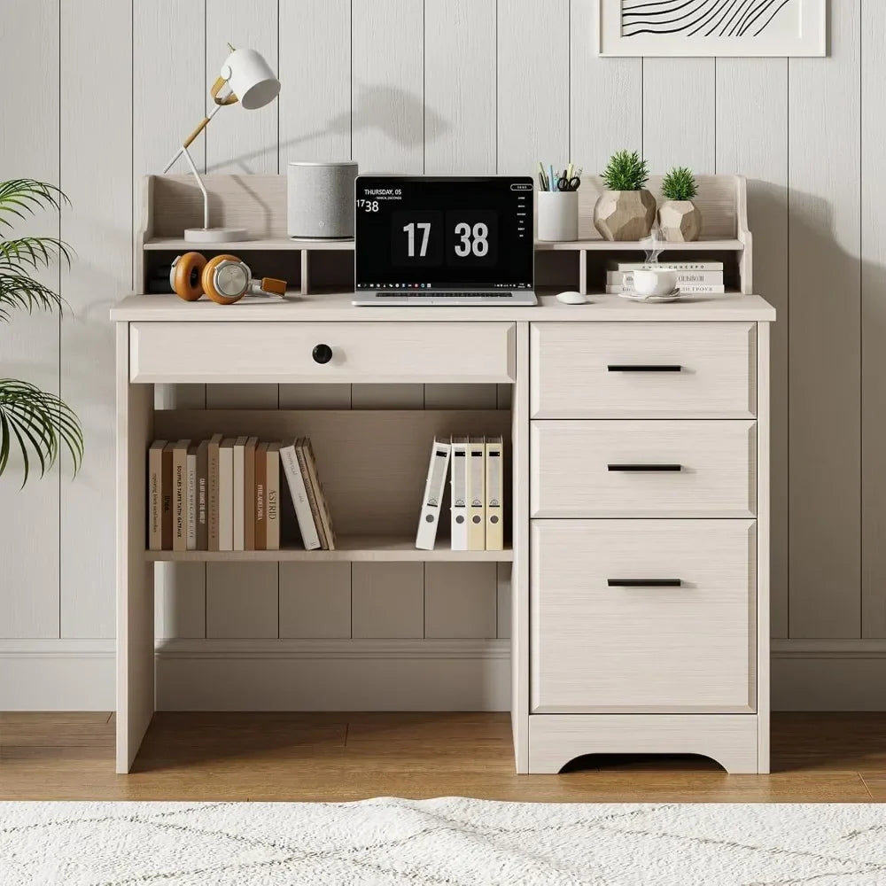 44" Home Office Desk with Storage