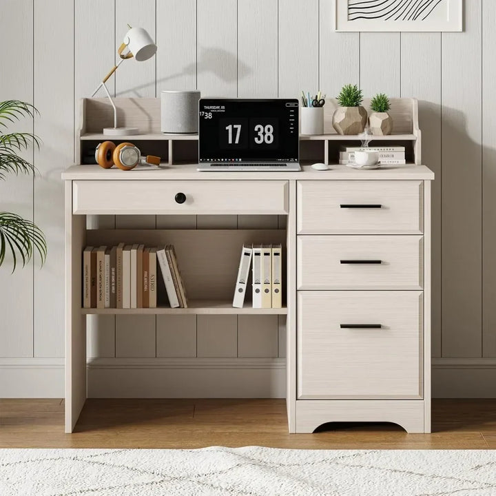 44" Home Office Desk with Storage