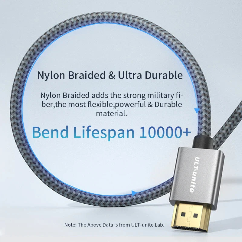 4K HDMI Cable High Speed 18Gbps HDMI 2.0 Cable HDR 3D Braided HDMI Cord ARC Compatible for MacBook Pro 2021 UHD TV Projector PC