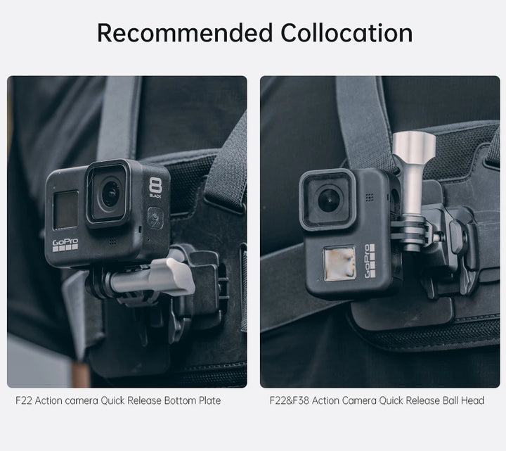 Ulanzi FALCAM F22 Quick Release Ballhead /Quick Release Clip for Gopro Action Camera Sports Camera Quick Mounting