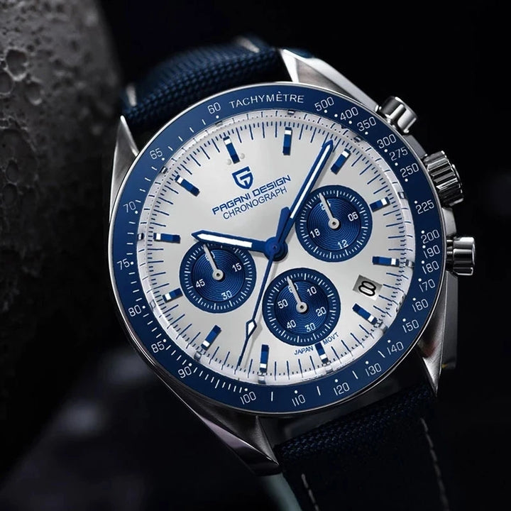 PAGANI DESIGN Moon Mens Watches 2024 Top Brand Luxury Quartz Watch For Men Chronograph Luminous Sapphire Mirror Waterproof Clock