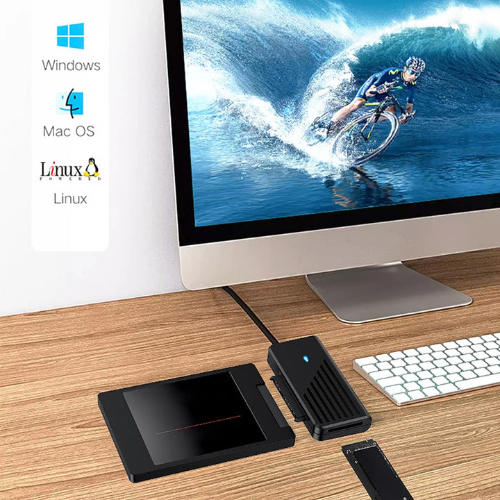 SATA to USB3.0 Adapter 5Gbps 2.5/3.5 Inch USB to SATA Adapter SSD Hard Disk Adapter M.2 NGFF Solid State Converter for Laptop PC