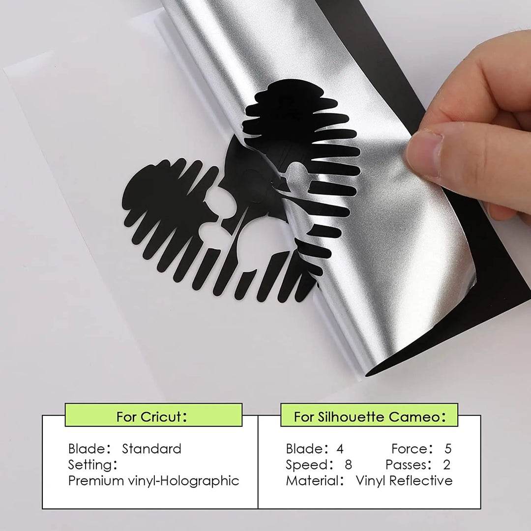 9pcs HTVRONT 30X30cm Matte Metallic Permanent Adhesive Vinyl Bundle Sheets Sticky Craft Sticker Film for Cricut DIY Decor