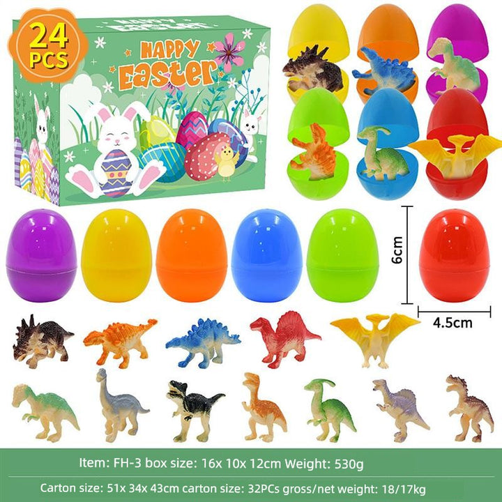 Children's Day Easter Egg Kids Building Blocks Blind Box Cartoon Rabbit Decompression Color Film Puzzle Egg Engineering Car Toys