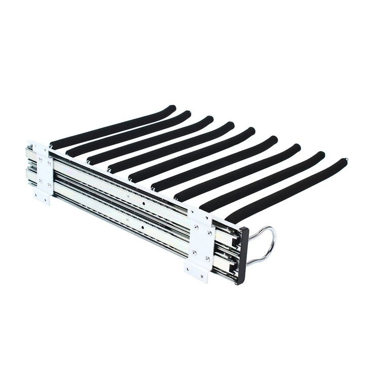 Pull Out Wardrobe Trouser Rack 9 Scarf Holder Hanger Rail Extendable Trousers Hanger Suitable for Wardrobe Depth 48cm