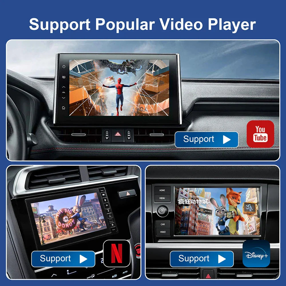 Android 13 Carplay AI Box Wireless Carplay Android Auto WiFi Support Netflix Youtube For Nissan VW Toyota Mazda Hyundai Ford MG