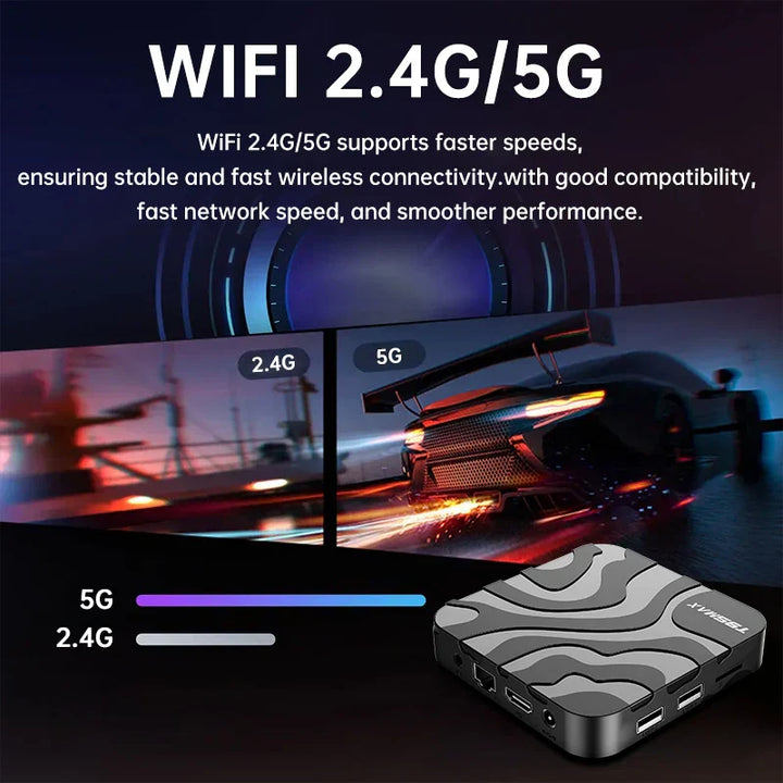 T95 MAX H618 Smart TV Box Android 12 2.4G 5G Dual Wifi Quadcore 1GB/2GB/4GB RAM 8GB16GB32GB64GB 8K HD Media Player Set Top Box