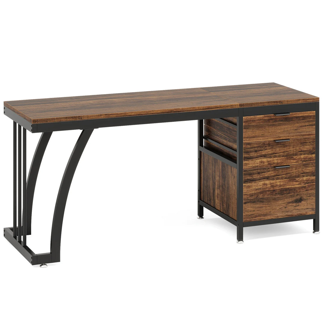 Tribesigns 59" Computer Desk with Drawers
