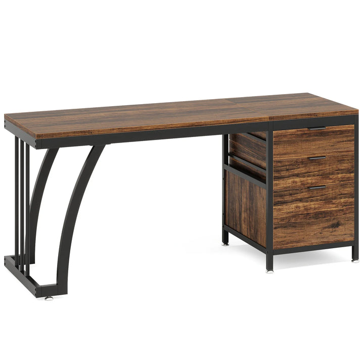 Tribesigns 59" Computer Desk with Drawers