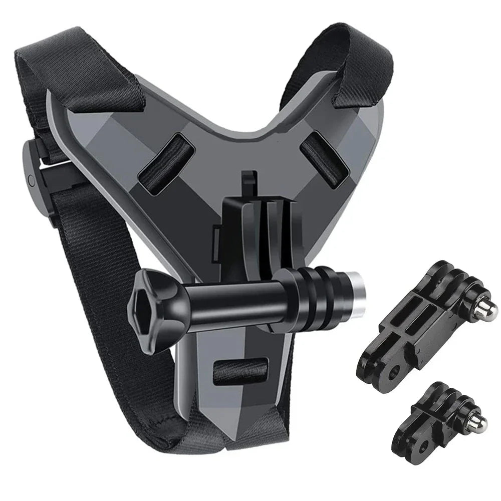 Helmet Strap Mount For Gopro Hero 11 10 9 8 7 6 5 4 3 Motorcycle Yi Action Sports Camera Mount Full Face Holder Accessories