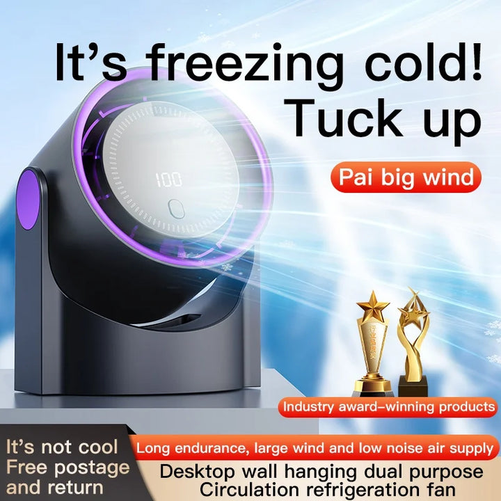 Xiaomi Smart Electric Fan 100 Speed Bladeless Fan USB Charging Desktop Silent Wall Mounted Air Conditioner Office Indoor Camping