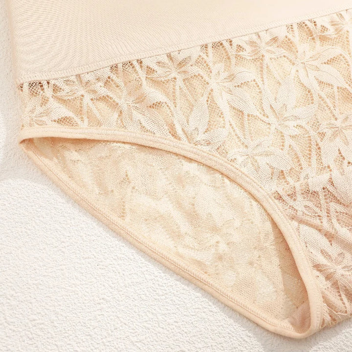 2PCS/Set Women High Waist Shapewear Panties Seamless Slimming Briefs Female Butt Lifter Tummy Underwear Hollow Breathable Panty
