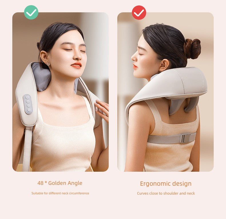 Ox Neck Massager Genuine Goods Back Waist Shoulder Spine Neck Kneading Handy Gadget Trapezius Massage Instrument