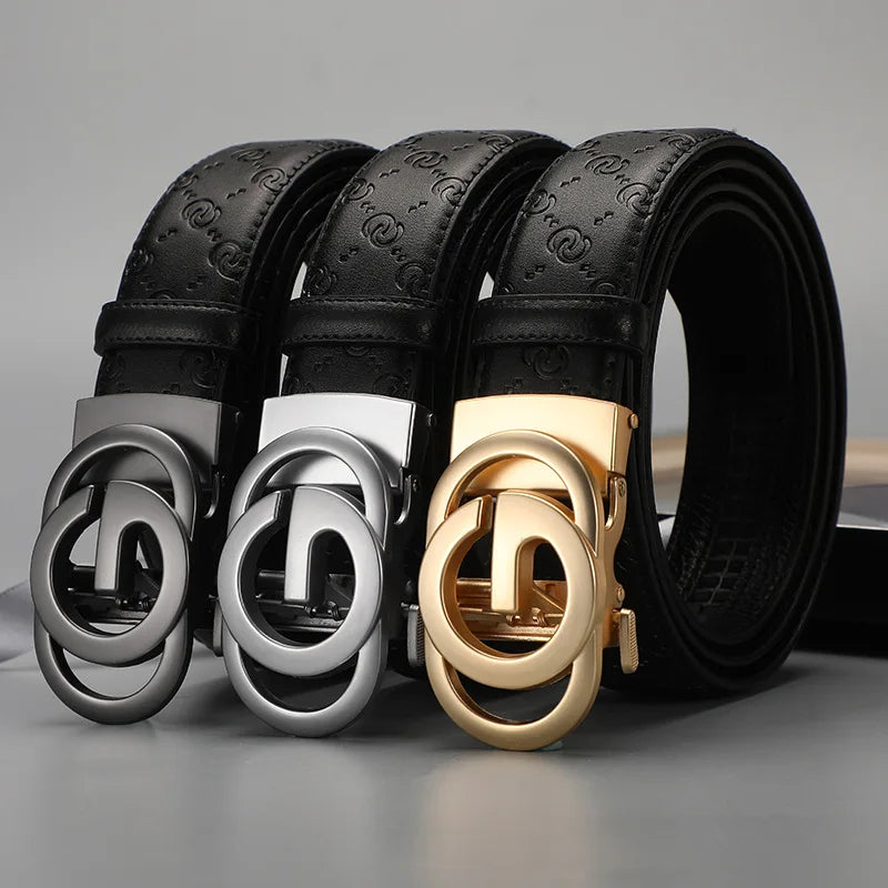 Luxury belts for men Genuine leather belts Alloy buckle automatic belt Men's fashion designer belts Jeans waistband