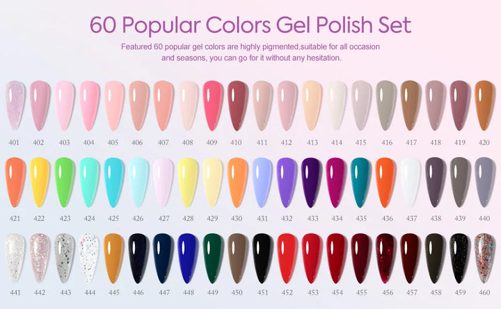 VENALISA VIP4 Kit Nail Gel Polish HEMA FREE Full Coverage 36/60 Color Gel Pigment Professional Nail Art Long-lasting Gel Varnish