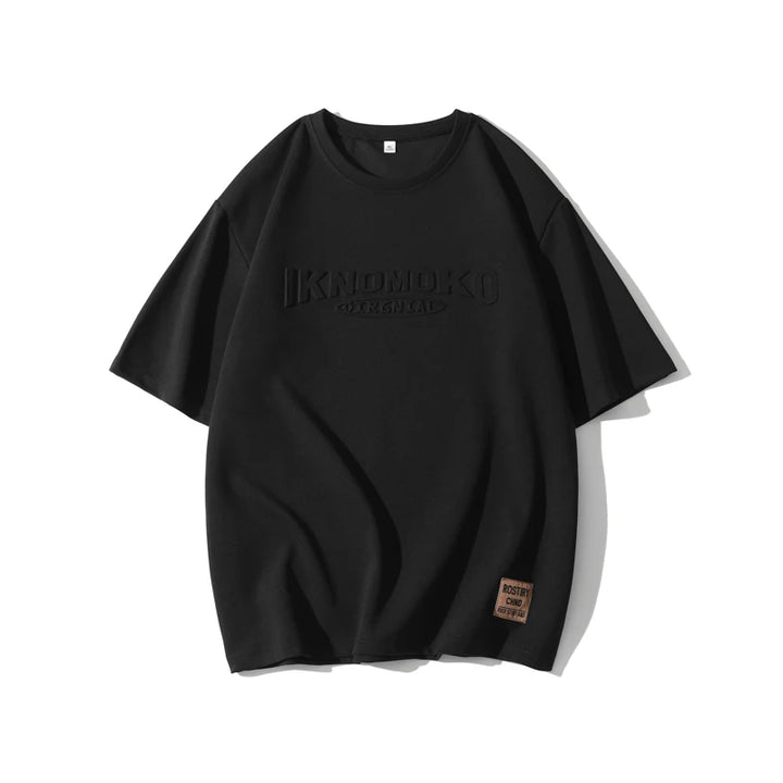 Summer Men's T-Shirt Retro Street Trendy Men's Loose Hip Hop Short Sleeve Casual Print Mens Streetwear Top Tees Fashion Male Top