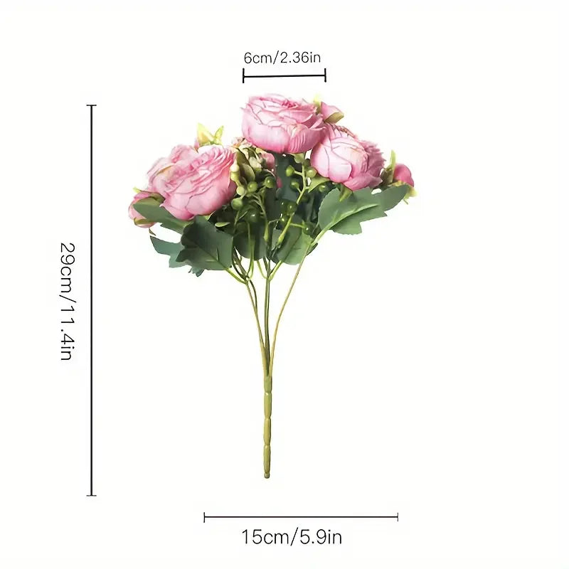Artificial Peony Rose Bouquet