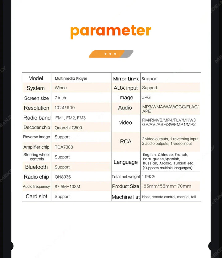 Universal 7" 1din Retractable Screen Car Radio Android Auto Carplay Multimedia Video Player Intelligent Vehicle System BT FM USB