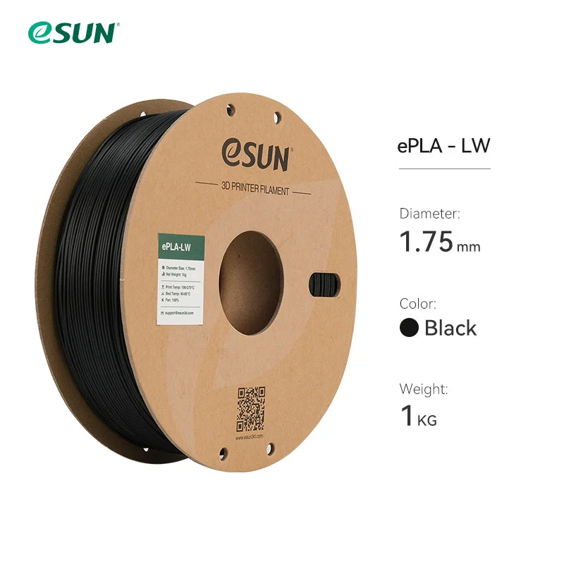 eSUN PLA-LW 3D Printer Filament 1.75mm 1KG 2.2LBS 3D Printing Filament Light Weight foam Material for 3D Printer aircraft