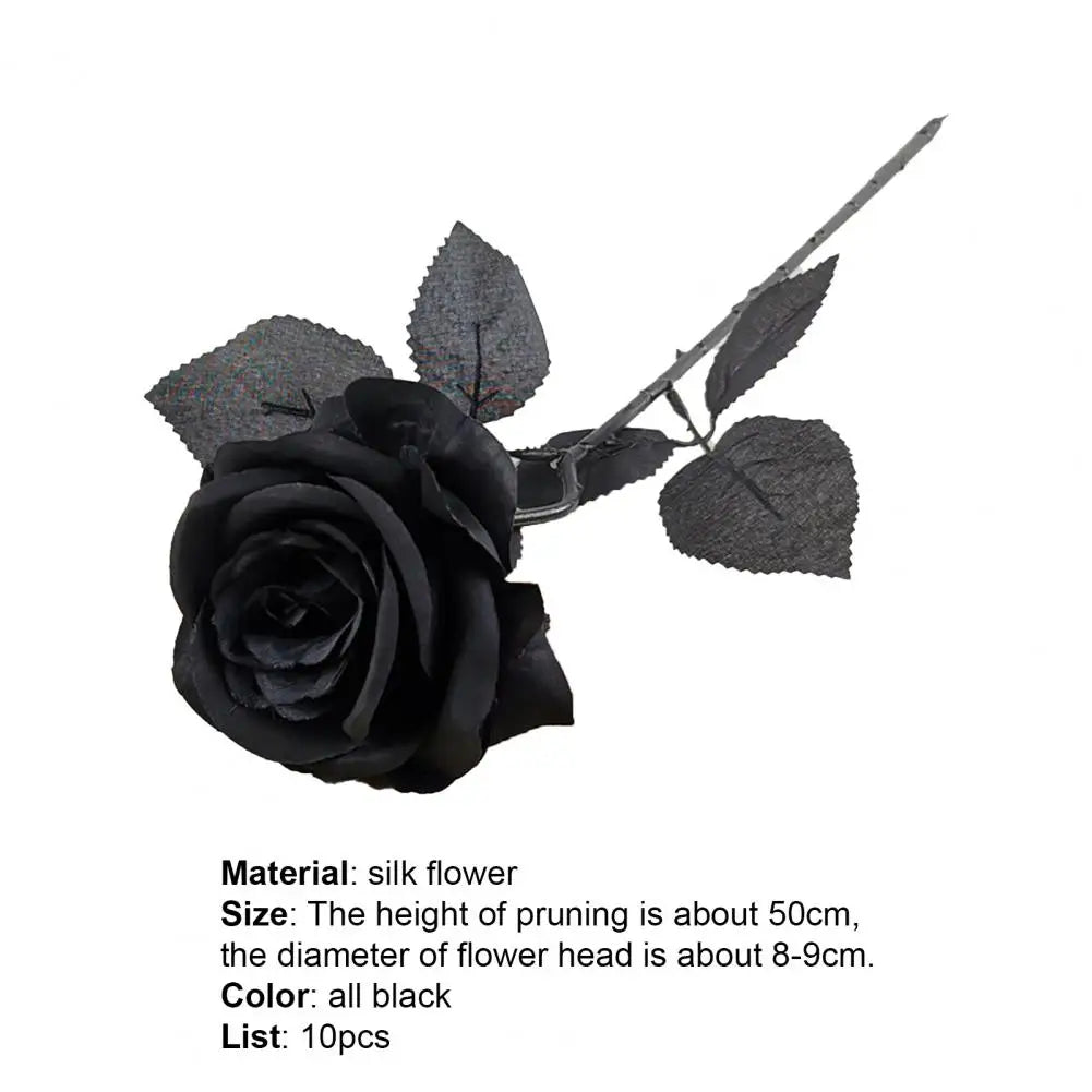 Artificial Black Rose Heads