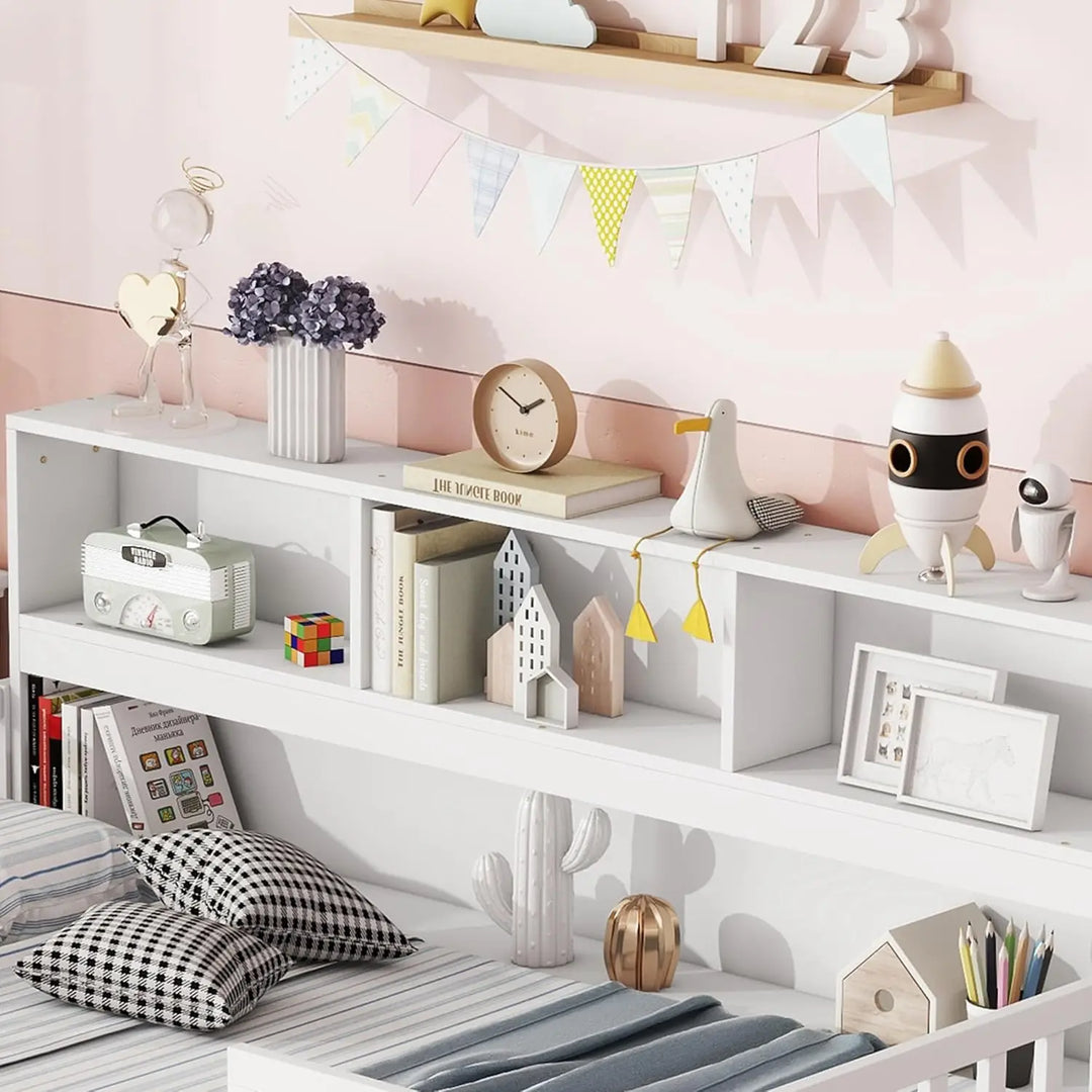 Twin Kids Floor Bed with Storage