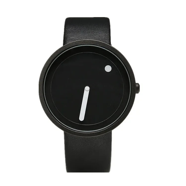Geekthink Top Brand Creative Quartz Watch for Men Women Luxury Casual Leather Strap Quartz-Watch Simple Designer Fashion Clock