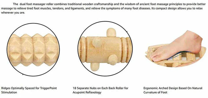 Premium Wooden Foot Roller Massage