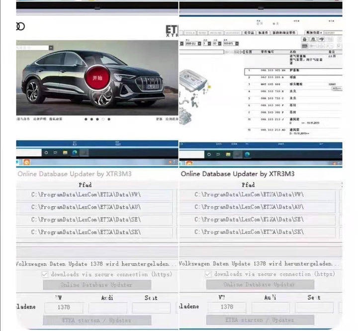 Newest  Etka 8.3& ELSAWIN 6.0 for A-udi for V-W Auto Repair Software Group Vehicles Electronic Parts Catalog free help install