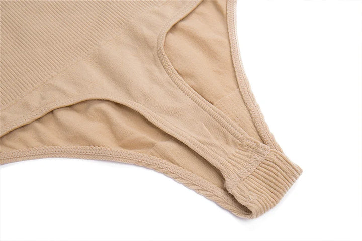 2PCS High Waist Thongs Panties Women Tummy Control Shapewear Slimming Underwear Belly Shaping Cincher Brief Body Shaper