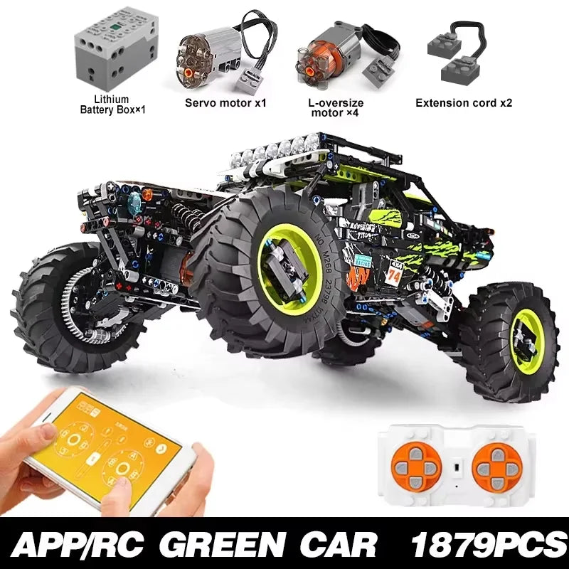 MOULD KING 18002 Technical RC Car Toys For Boys Building Blocks Remote Control Off-Road Car Terrain Climbing Buggy Truck Gifts