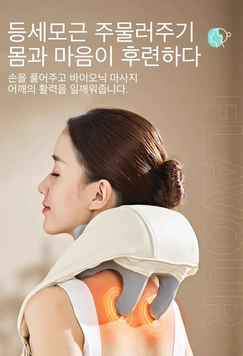 Neck Shoulder Massager Korea 26W BLDC Motor Massager Multifunctional Neck Beauty Instrument Spa Egg Winding Massager