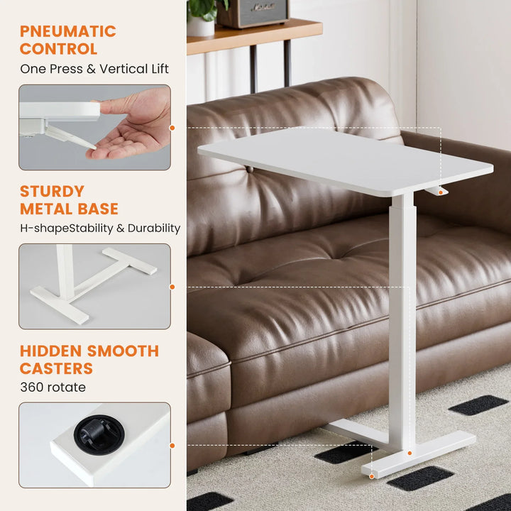 JHK Overbed Bedside Sofa Table
