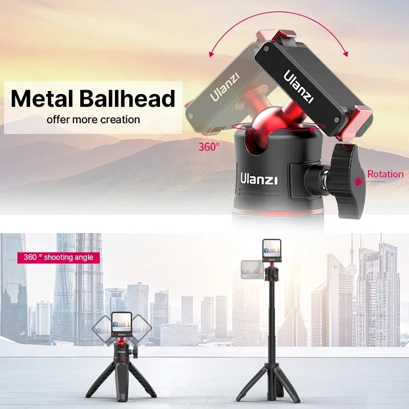 Ulanzi MT-50 Magnetic Tripod for Dji Osmo Action 5 4 3 Adjustable Underwater Selfie Stick Stand Mount Action Camera Accessories