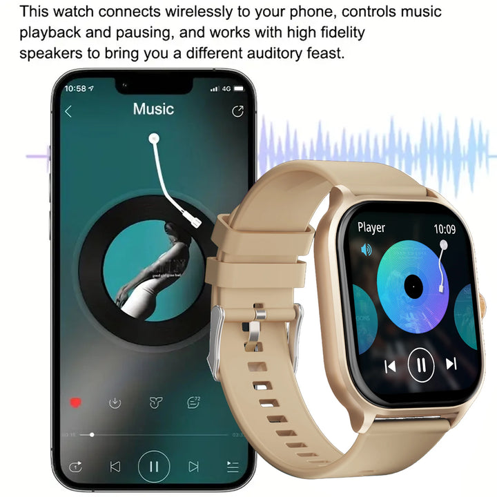 Smart watch, wireless calling/dial, multi-Sport mode, calling reminder and rejection, SMS reminder, for iPhone/Andriod