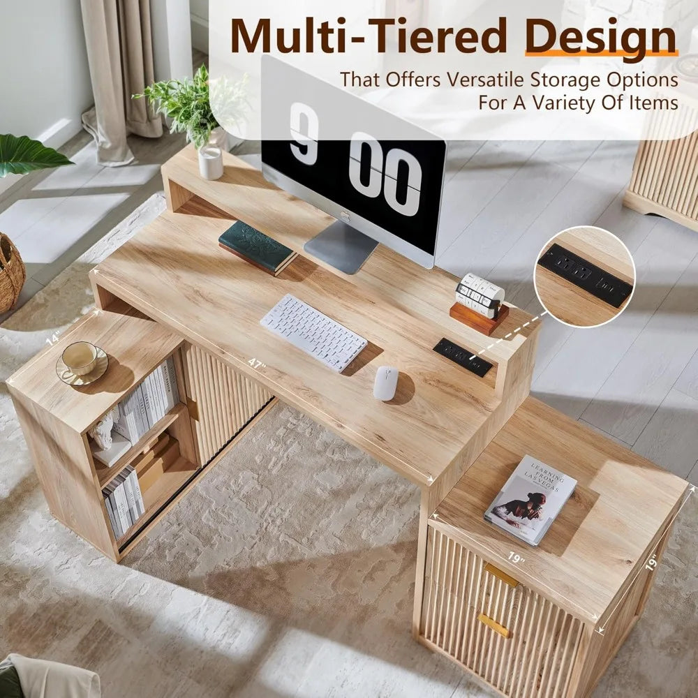 Modern L-Shaped Office Desk