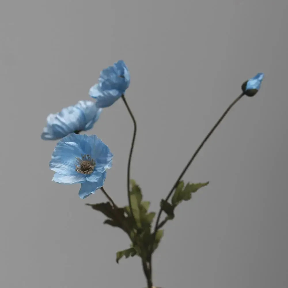 Artificial Silk Poppy Flowers Bouquet