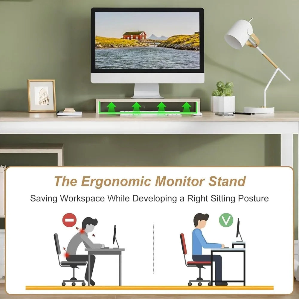 L-Shaped Office Desk with Drawers