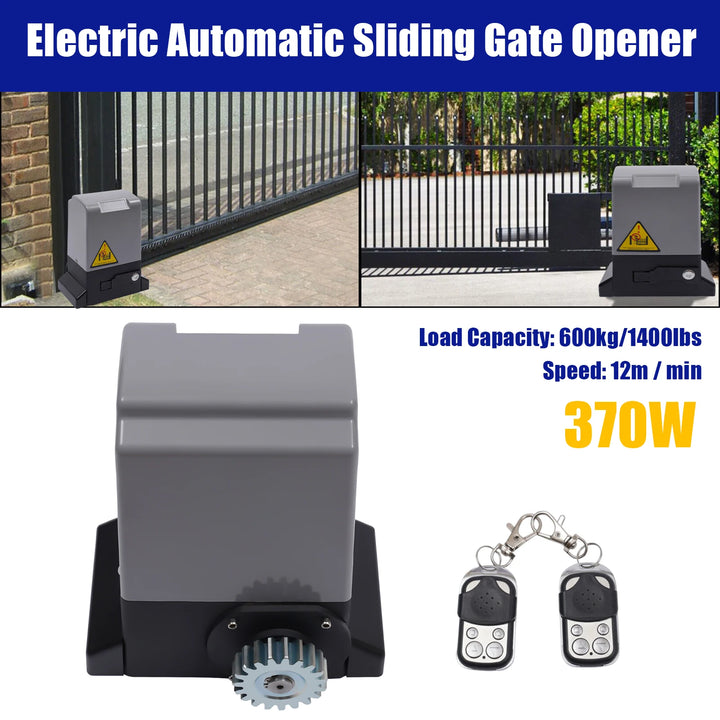 550W/370W/750W 1200KG Sliding Gate Opener Electric Automatic Motor Remote Kit Heavy Duty