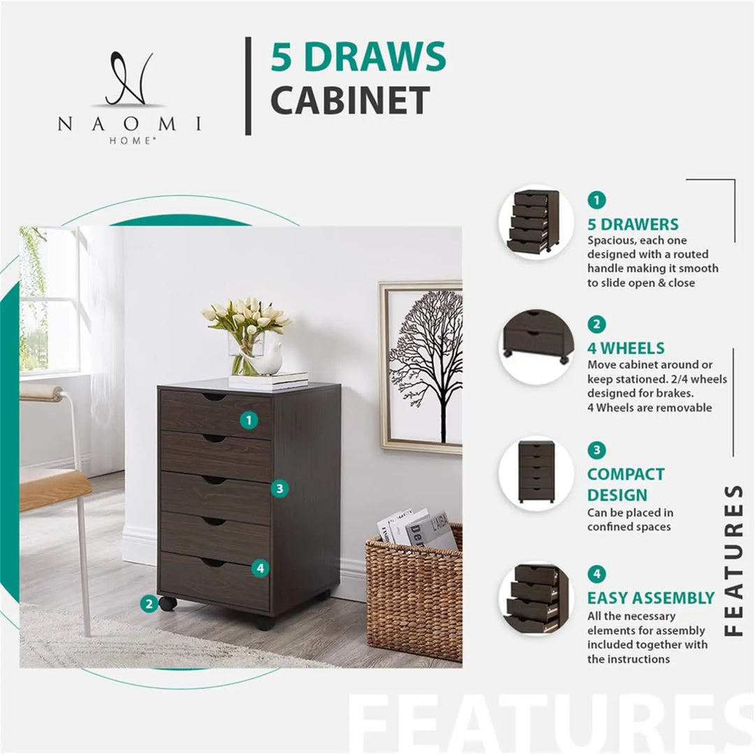 Naomi Home Wooden Office Dresser