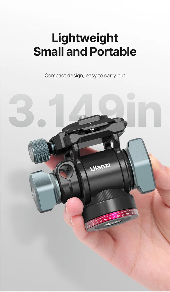 Ulanzi U-190 U190 Panoramic Tripod Head Hydraulic Fluid Video Damping Head For Tripod Monopod DSLR Camera Holder Stand Mobile