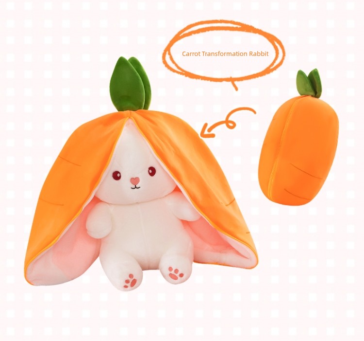 Transformation Rabbit Cute Carrot Birthday Gift Doll