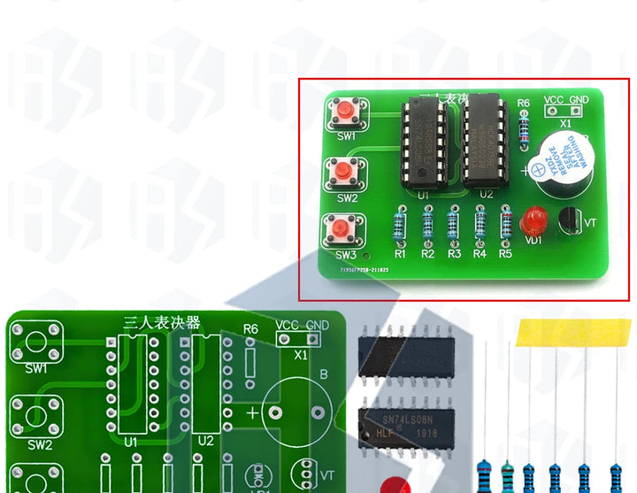 EGBO Electronic Dice Kit Led Dice Parts Cd4017 Ne555 Electronic DIY Production Kit with Reverse Connection Protection