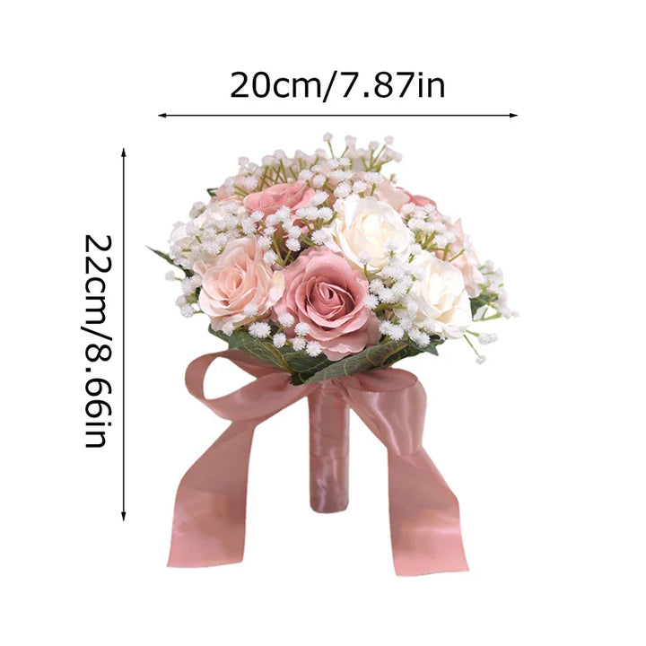 Bridal Bridesmaid Silk Peony Rose Bouquet