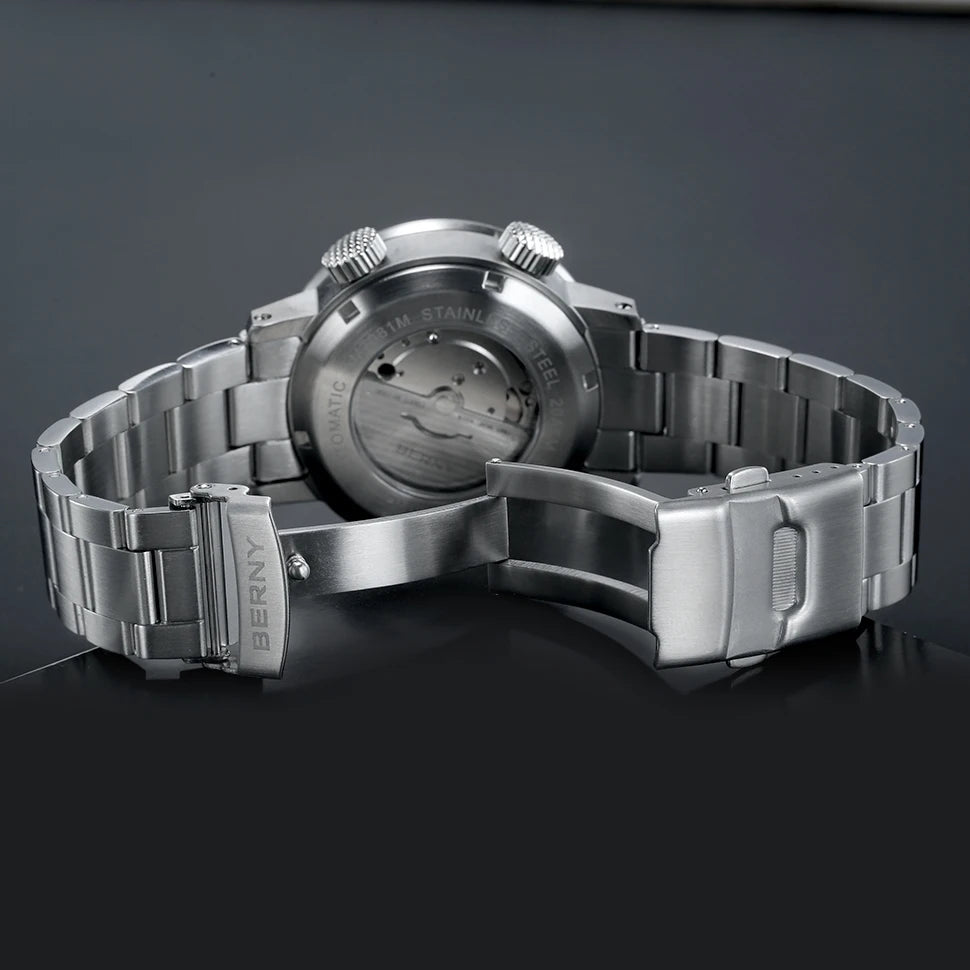 20Bar Diver Automatic Watch For Men Miyota 8205 Super Luminous Sapphire Swim Sport Mechanical Automatic Self Winding Wristwatch
