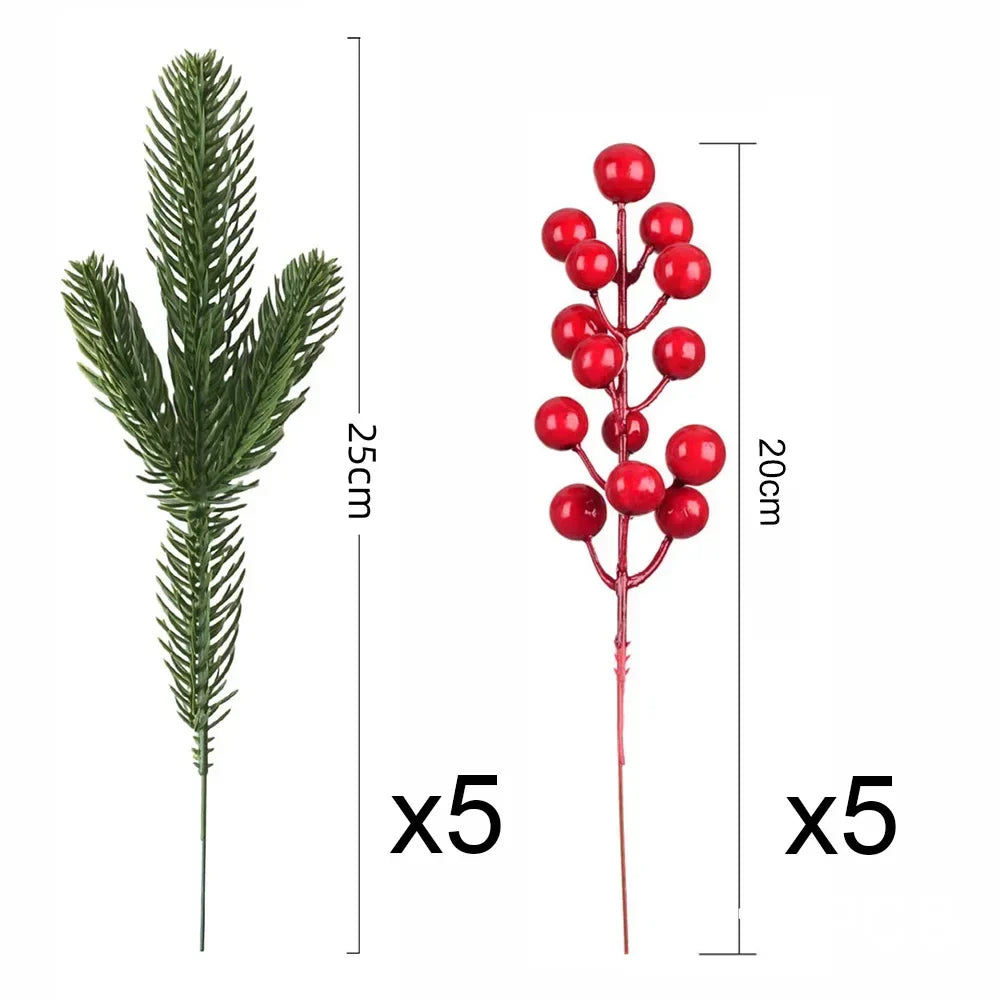 Artificial Pine Branches with Berries