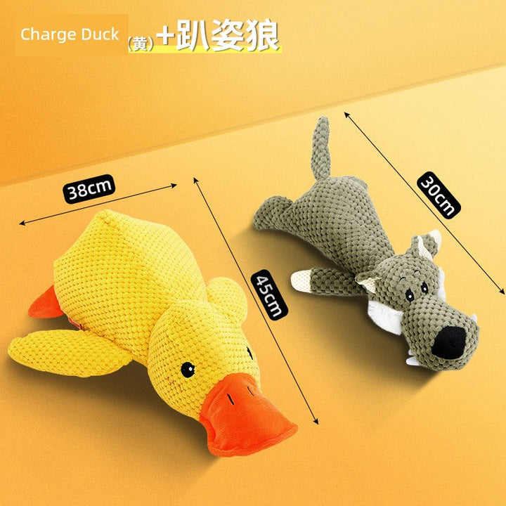 Dog Toy Relieving Stuffy Handy Gadget Self-Hi Stuffed Bite-Resistant Molar Sound Puppy to Sleep with Corgi Interactive Pet Supplies