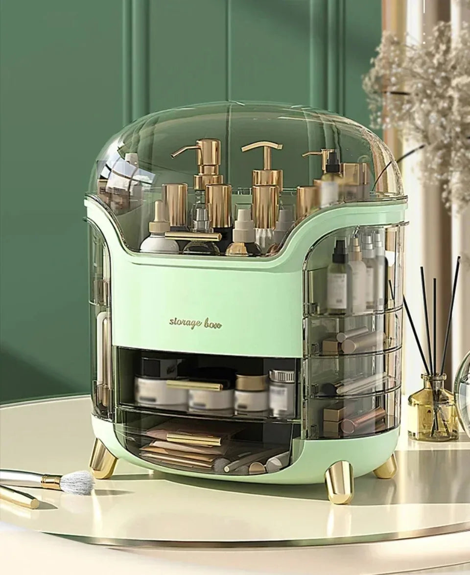 Transparent Desktop Makeup Organizer